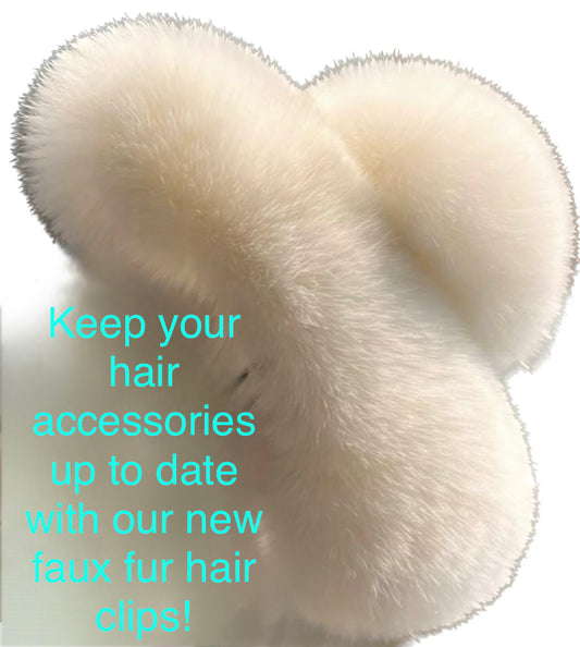 Pre-Order Cream Faux-Fur Hair Clip